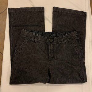 Lee No Gap Waistband 12 Petite Black Wide Leg